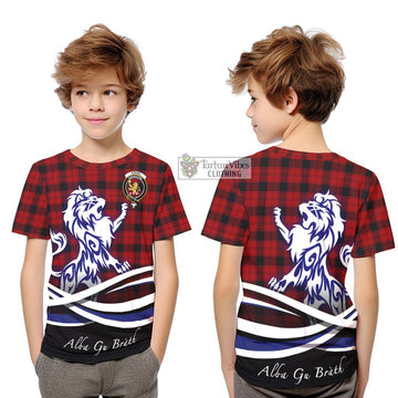 Ewing Tartan Kid T-Shirt with Alba Gu Brath Regal Lion Emblem Youth XL Size14 - Tartanvibesclothing Shop