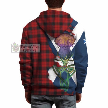 Tartan Vibes Clothing Ewing Tartan Family Crest Hoodie Scottish Thistle Celtic Inspired