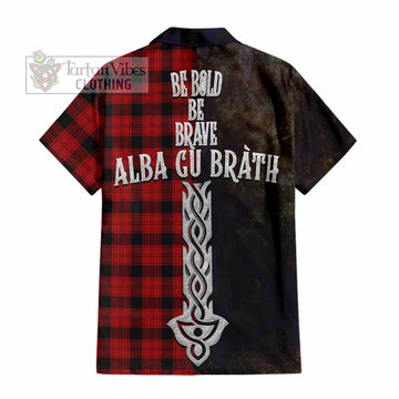 Ewing Tartan Family Crest Hawaiian Shirt Alba Gu Brath Be Brave Lion Ancient Style