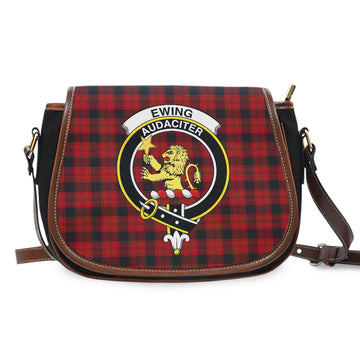 Ewing Tartan Saddle Bag with Family Crest