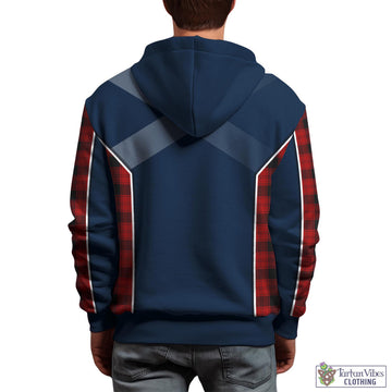 Tartan Vibes Clothing Ewing Tartan Hoodie with Family Crest and Scottish Thistle Vibes Sport Style
