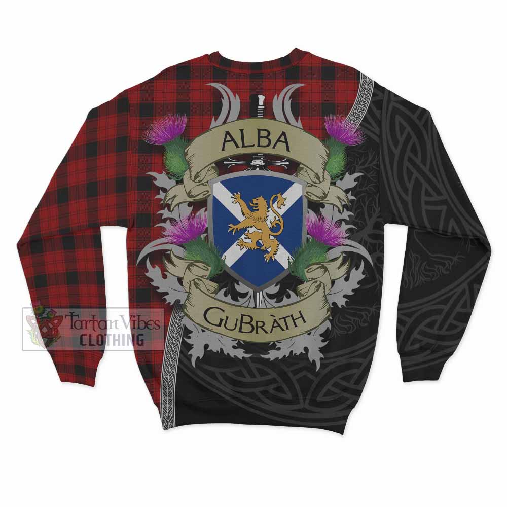 Tartan Vibes Clothing Ewing Tartan Family Crest Sweatshirt Lion Rampant Royal Thistle Shield Celtic Inspired