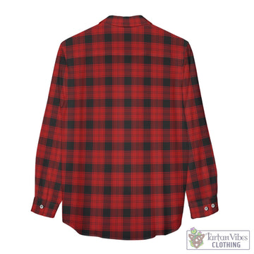 Tartan Vibes Clothing Ewing Tartan Womens Casual Shirt with Family Crest