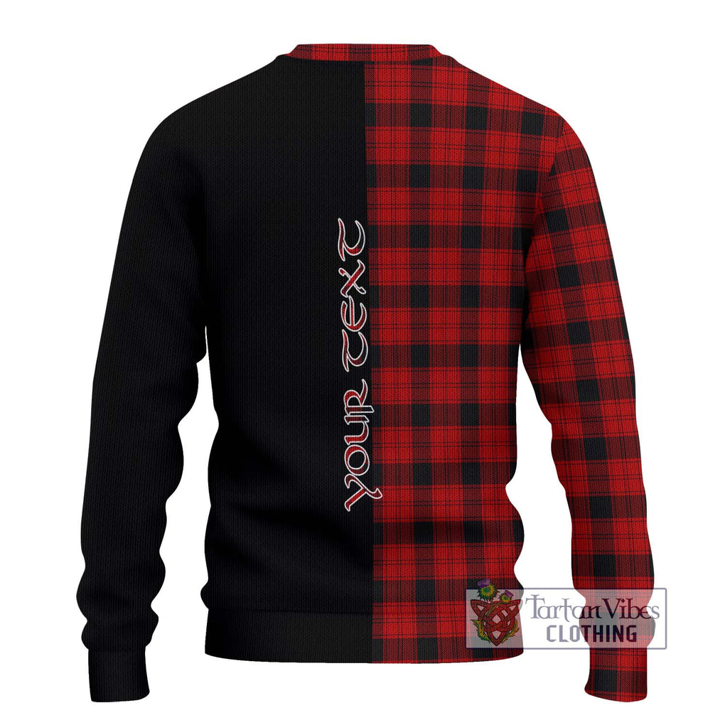 Ewing Tartan Knitted Sweater with Family Crest and Half Of Me Style - Tartanvibesclothing Shop