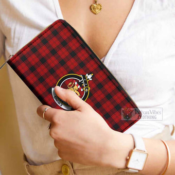Tartan Vibes Clothing Ewing Tartan Women's Leather Wallet with Family Crest