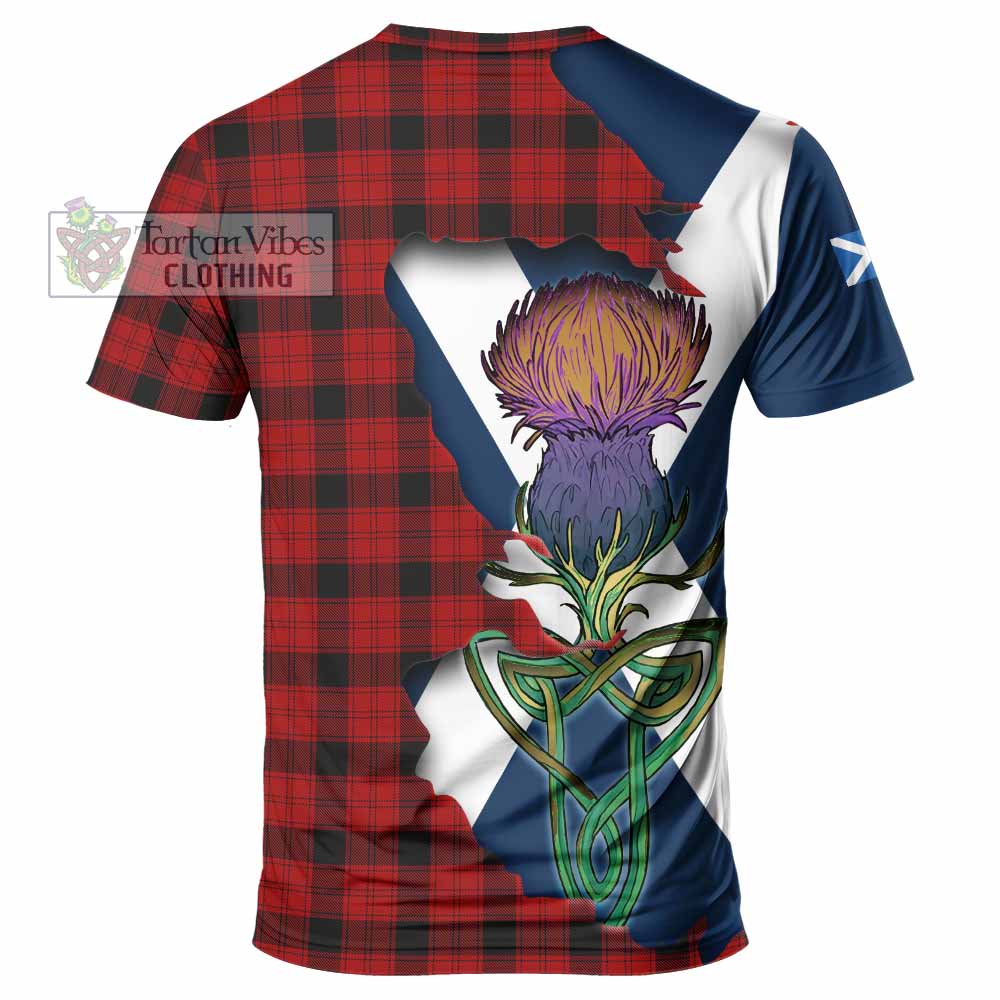 Tartan Vibes Clothing Ewing Tartan Family Crest T-Shirt Scottish Thistle Celtic Inspired