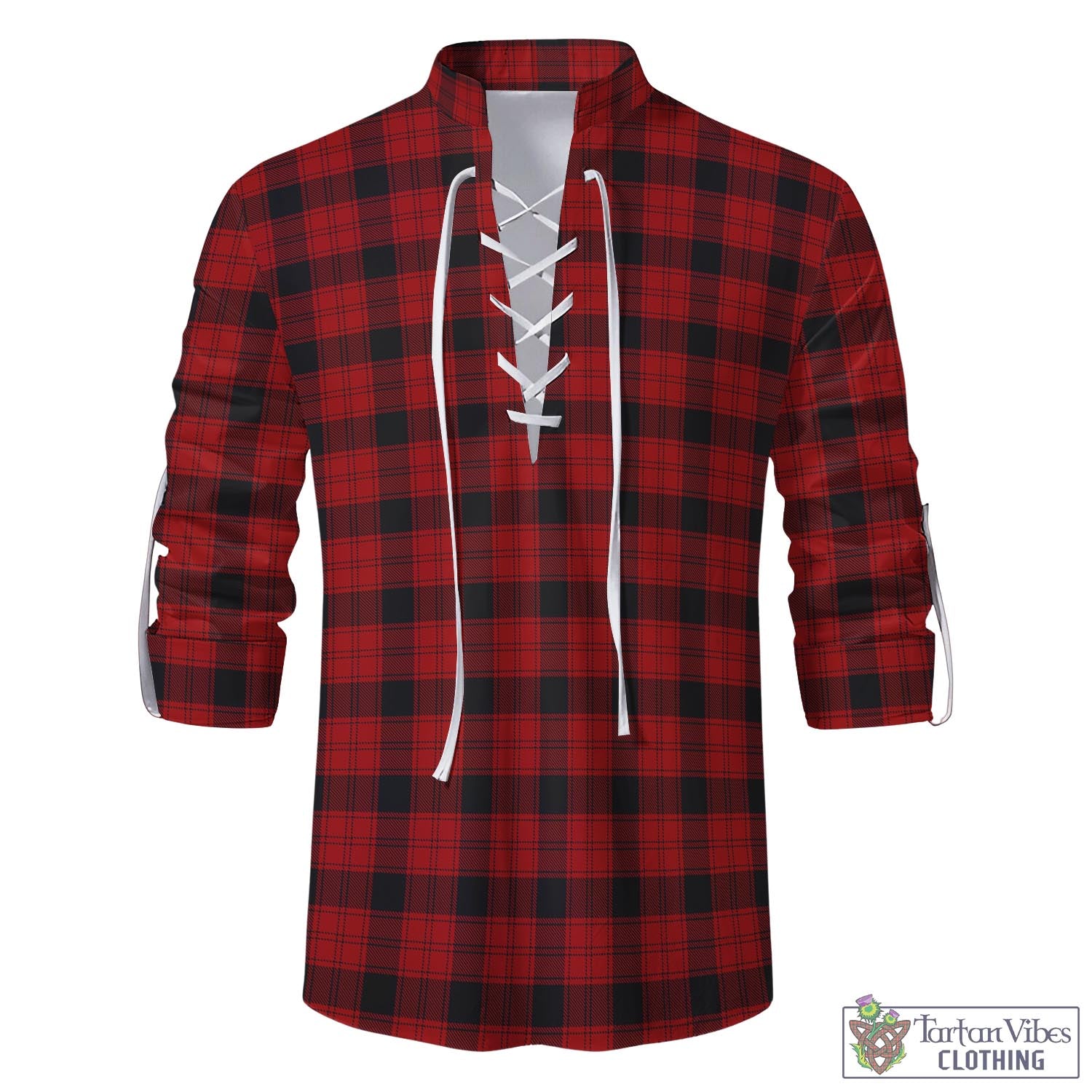 Tartan Vibes Clothing Ewing Tartan Men's Scottish Traditional Jacobite Ghillie Kilt Shirt
