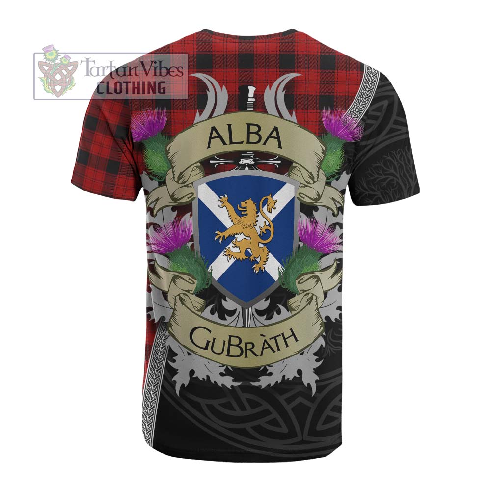 Tartan Vibes Clothing Ewing Tartan Family Crest Cotton T-shirt Lion Rampant Royal Thistle Shield Celtic Inspired