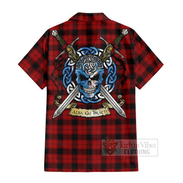Ewing Tartan Hawaiian Shirt with Family Crest Celtic Skull Style - Tartan Vibes Clothing