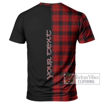 Ewing Tartan T-Shirt with Family Crest and Half Of Me Style - Tartanvibesclothing Shop