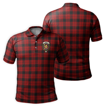 Ewing Tartan Men's Polo Shirt with Family Crest