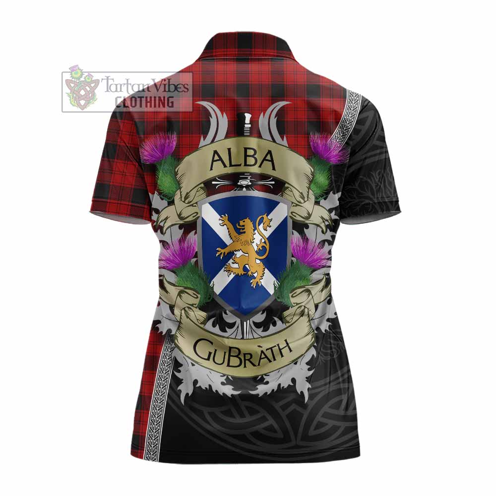 Tartan Vibes Clothing Ewing Tartan Family Crest Women's Polo Shirt Lion Rampant Royal Thistle Shield Celtic Inspired