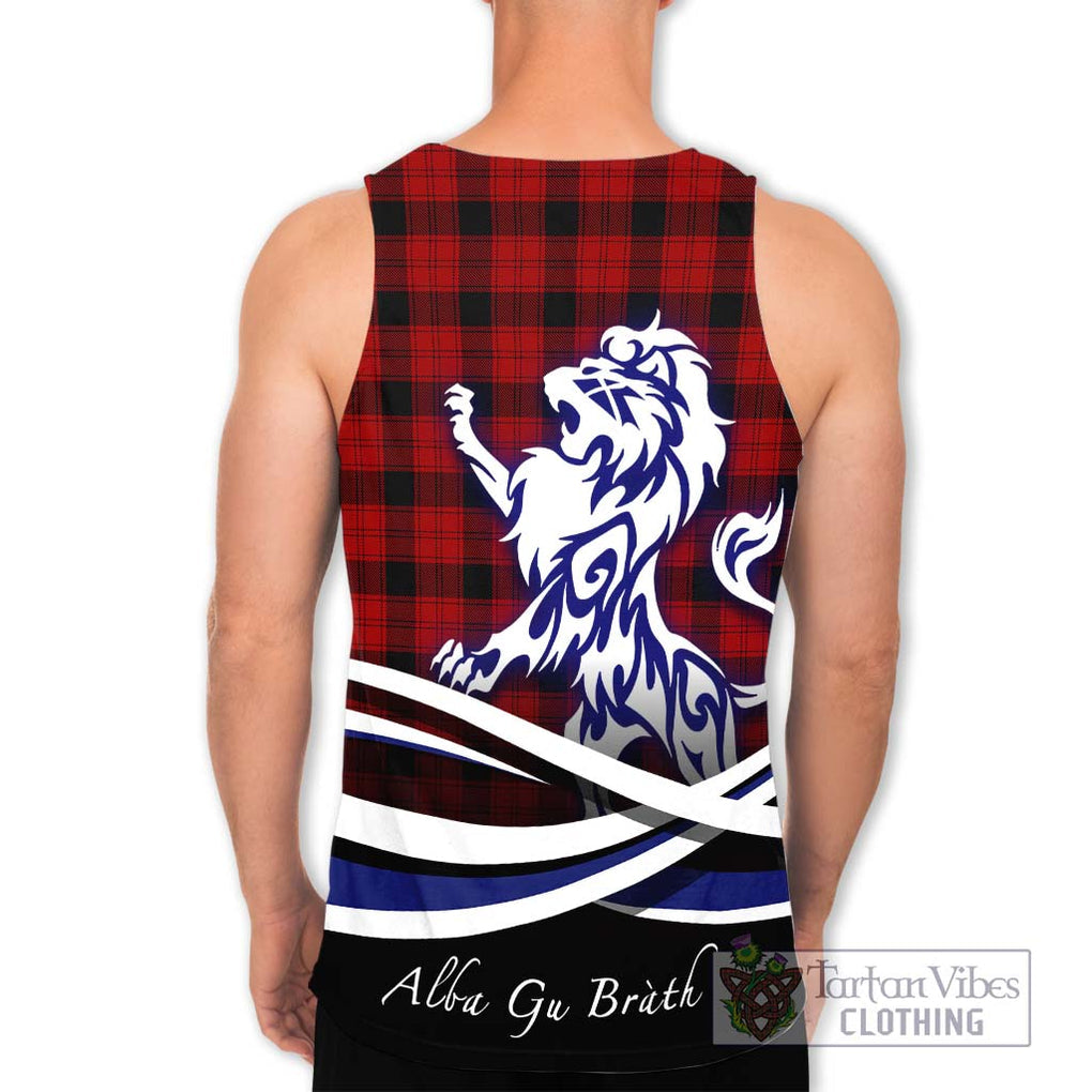 Ewing Tartan Men's Tank Top with Alba Gu Brath Regal Lion Emblem - Tartanvibesclothing Shop
