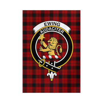 Ewing Tartan Garden Flag with Family Crest