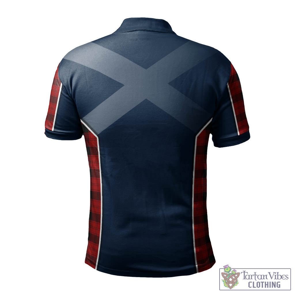 Tartan Vibes Clothing Ewing Tartan Men's Polo Shirt with Family Crest and Lion Rampant Vibes Sport Style