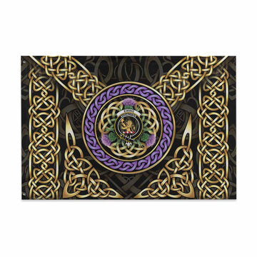 Ewing Clan Crest House Flag Celtic Scottish Thistle 48*72 inch (120*180 cm) - Tartan Vibes Clothing