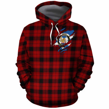Ewing Clan Crest In Me Tartan Cotton Hoodie Scotland Flag Style