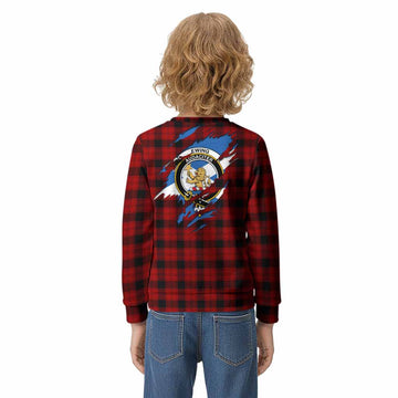 Ewing Clan Crest In Me Tartan Kid Knitted Sweatshirt Scotland Flag Style