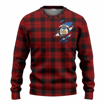 Ewing Clan Crest In Me Tartan Knitted Sweater Scotland Flag Style