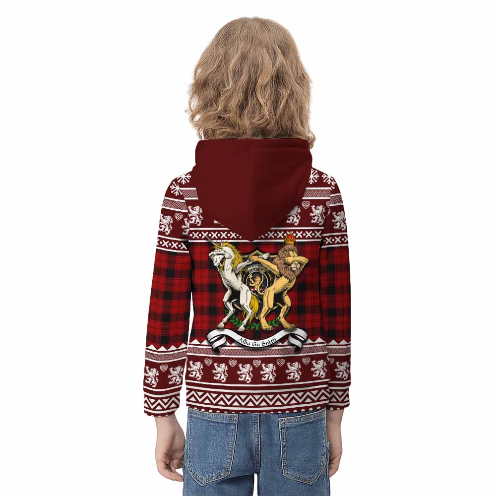 Ewing Clan Tartan Crest Christmas Kid Hoodie Coat of Arms Funny Style - Tartan Vibes Clothing
