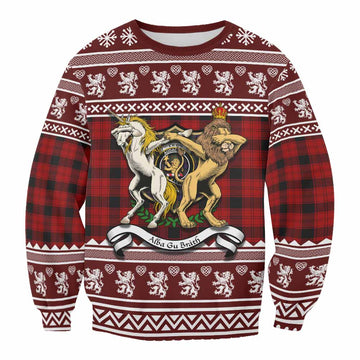 Ewing Clan Tartan Crest Christmas Sweatshirt Coat of Arms Funny Style