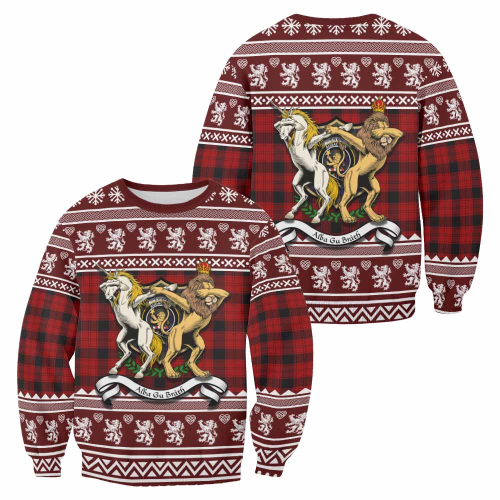 Ewing Clan Tartan Crest Christmas Sweatshirt Coat of Arms Funny Style - Tartan Vibes Clothing
