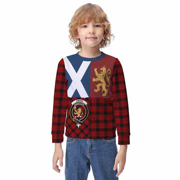 Ewing Crest Tartan Kid Knitted Sweatshirt with Lion Rampant Saltire Style