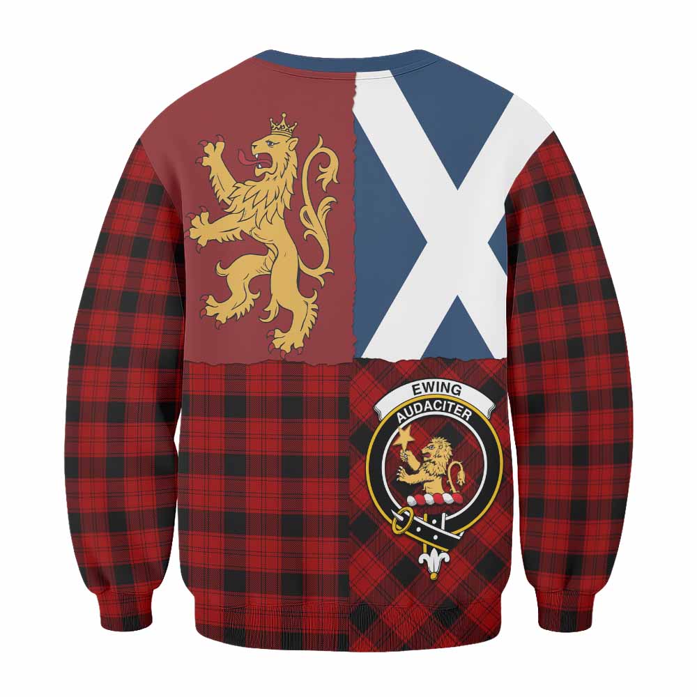 Ewing Crest Tartan Sweatshirt with Lion Rampant Saltire Style
