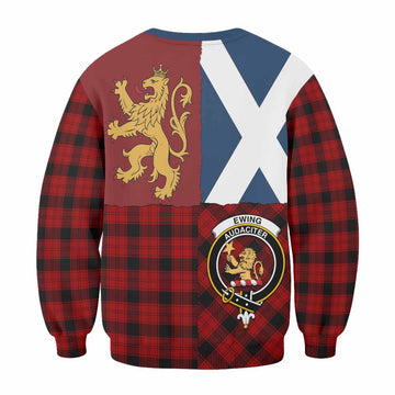 Ewing Crest Tartan Sweatshirt with Lion Rampant Saltire Style