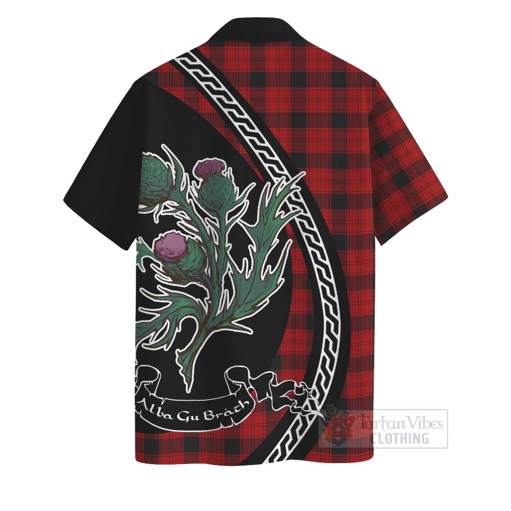 Ewing Family Crest Tartan Hawaiian Shirt Alba Thistle Inspired - Tartan Vibes Clothing