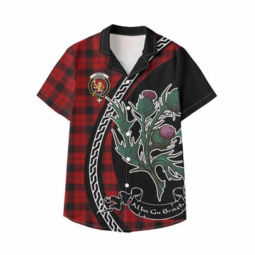 Ewing Family Crest Tartan Kid Hawaiian Shirt Alba Thistle Inspired - Tartan Vibes Clothing