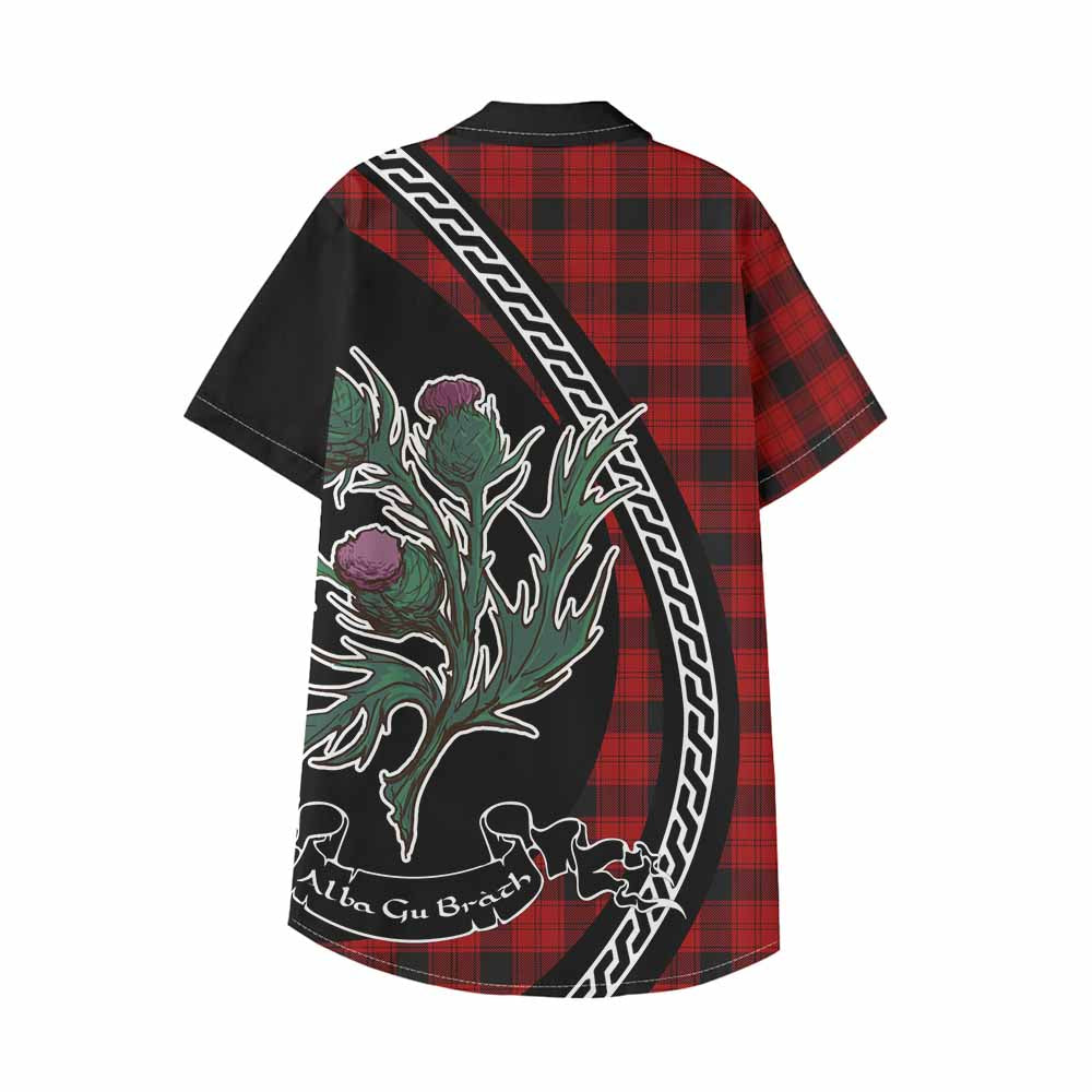 Ewing Family Crest Tartan Kid Hawaiian Shirt Alba Thistle Inspired - Tartan Vibes Clothing
