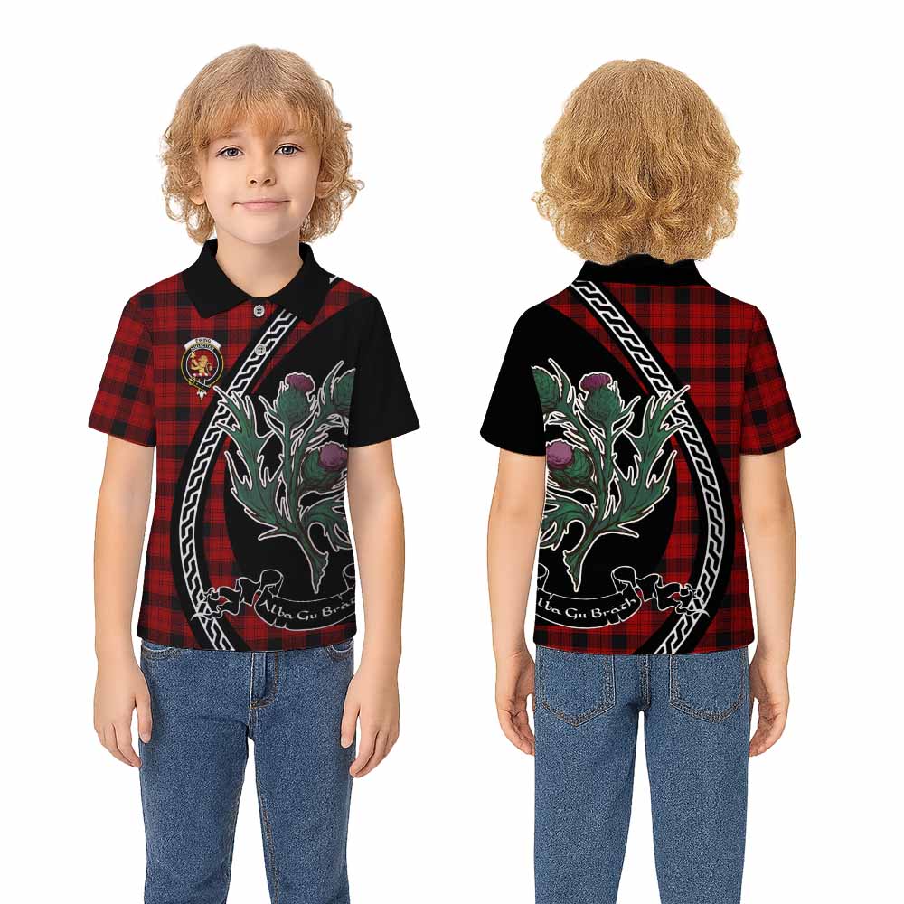 Ewing Family Crest Tartan Kid Polo Shirt Alba Thistle Inspired - Tartan Vibes Clothing