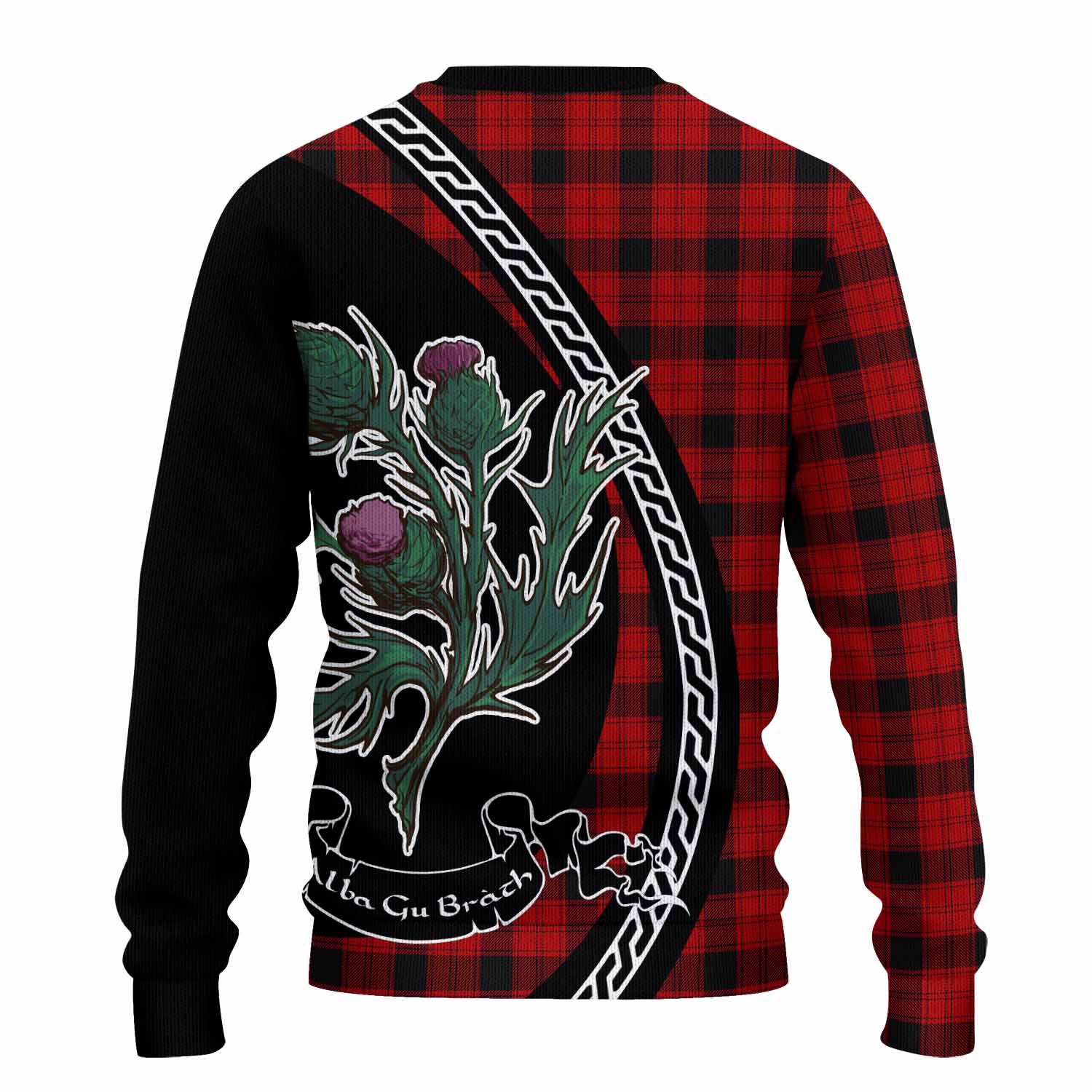 Ewing Family Crest Tartan Knitted Sweater Alba Thistle Inspired - Tartan Vibes Clothing