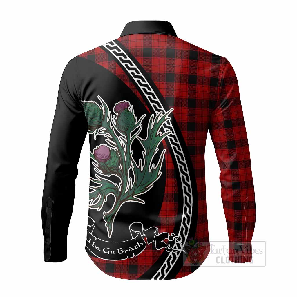 Ewing Family Crest Tartan Long Sleeve Button Shirts Alba Thistle Inspired - Tartan Vibes Clothing