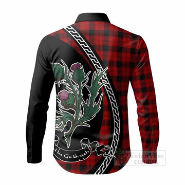 Ewing Family Crest Tartan Long Sleeve Button Shirts Alba Thistle Inspired
