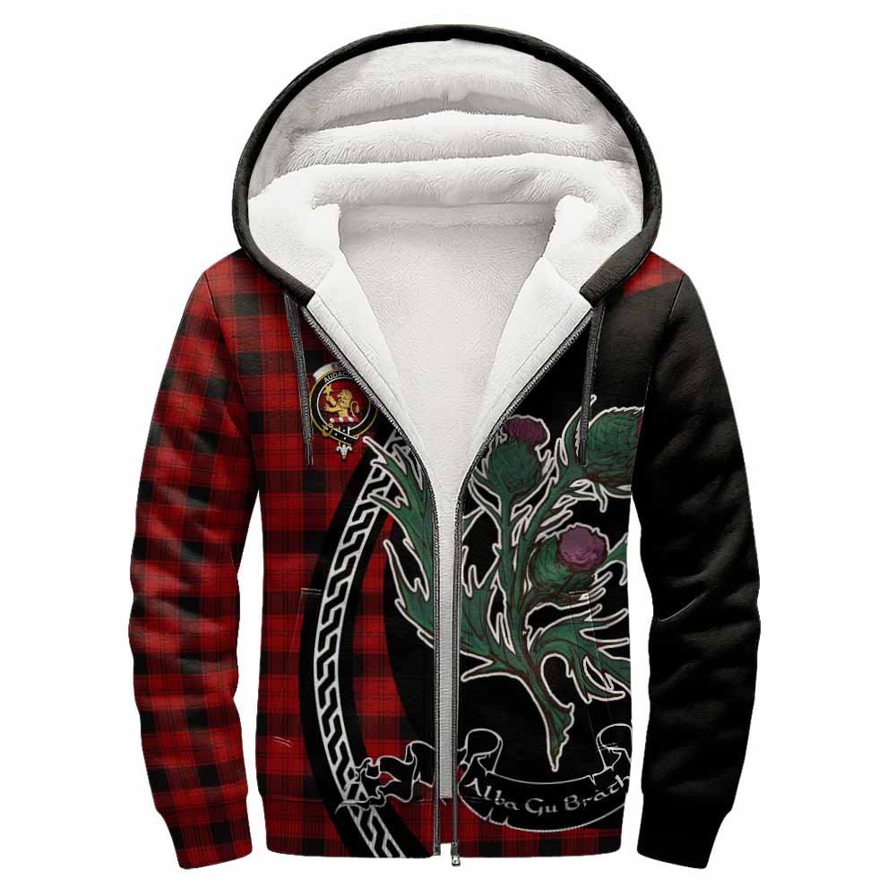 Ewing Family Crest Tartan Sherpa Hoodie Alba Thistle Inspired - Tartan Vibes Clothing