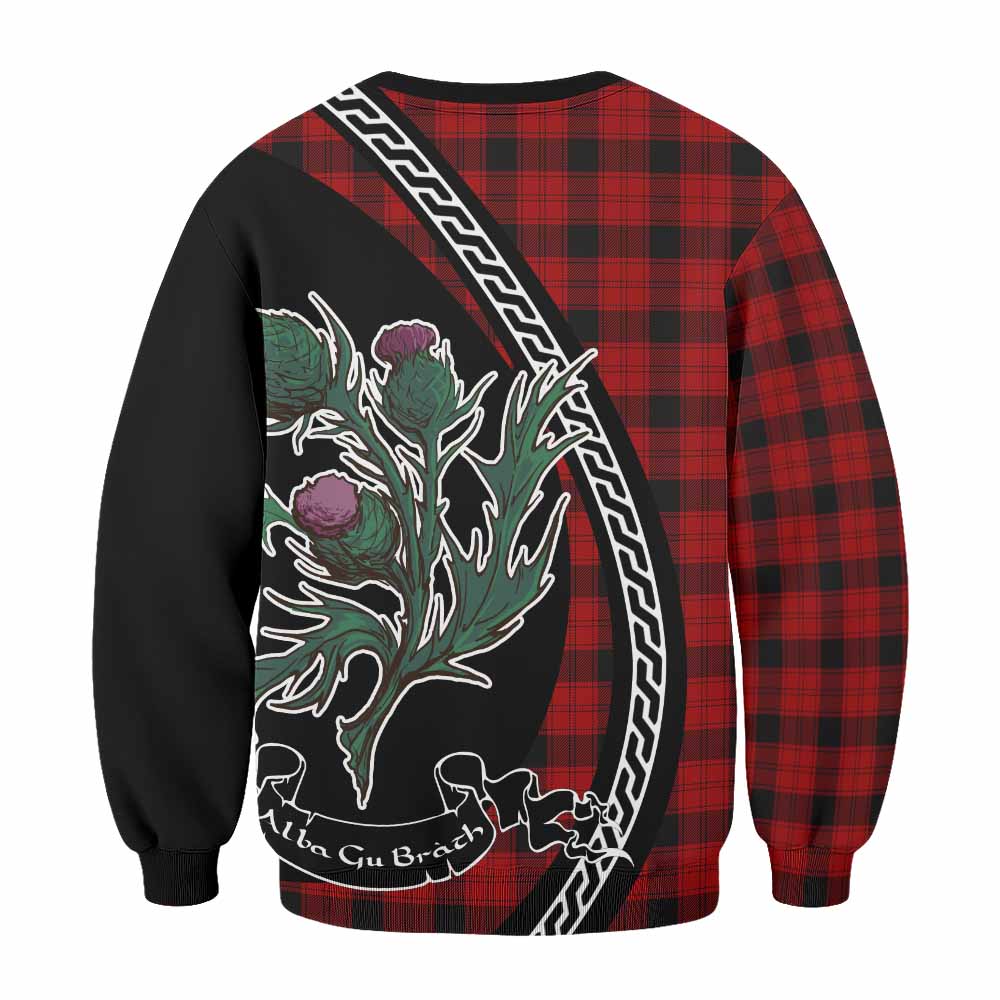 Ewing Family Crest Tartan Sweatshirt Alba Thistle Inspired - Tartan Vibes Clothing