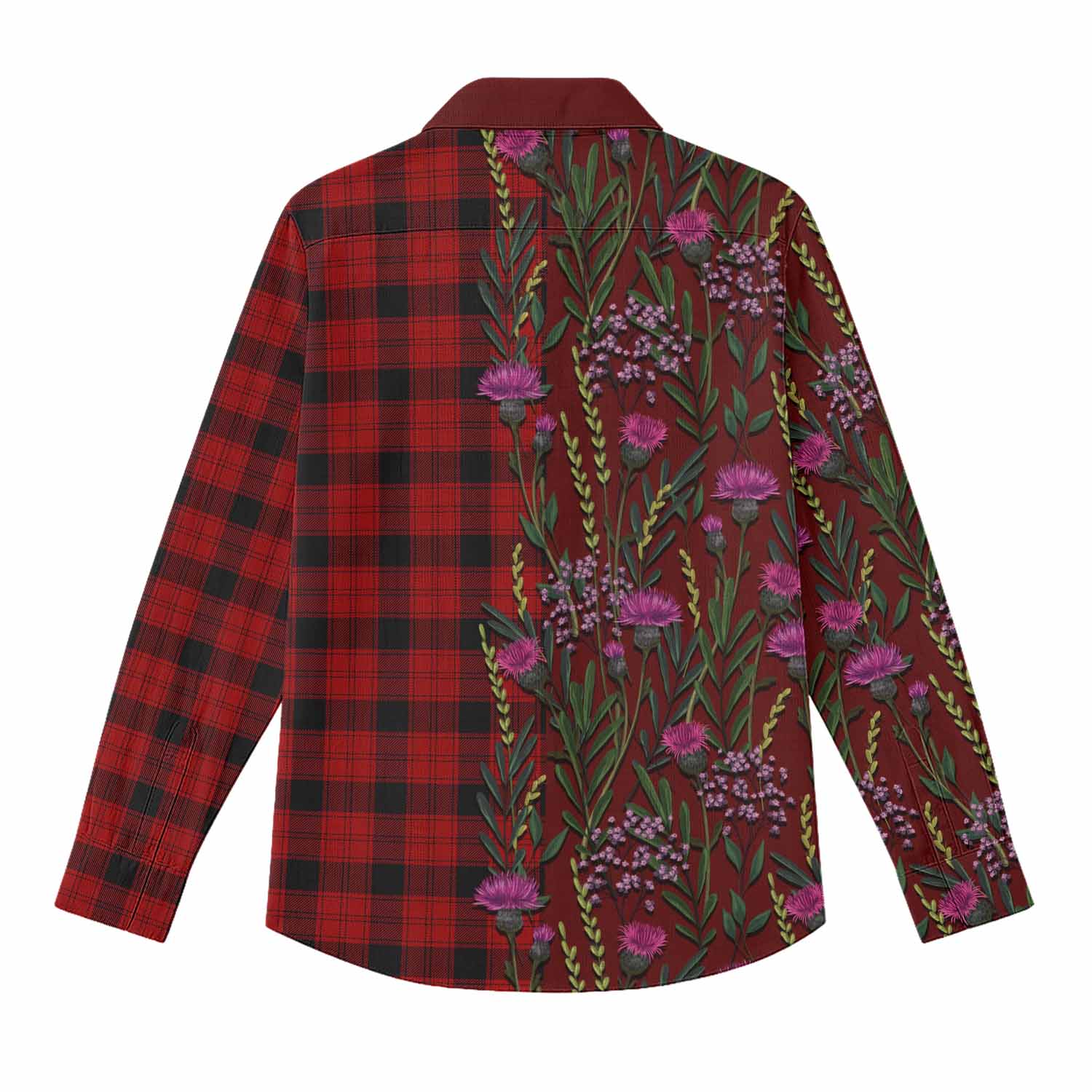 Ewing Family Crest Tartan Women Casual Shirt Scottish Thistle Flower Pattern Half Style - Tartan Vibes Clothing