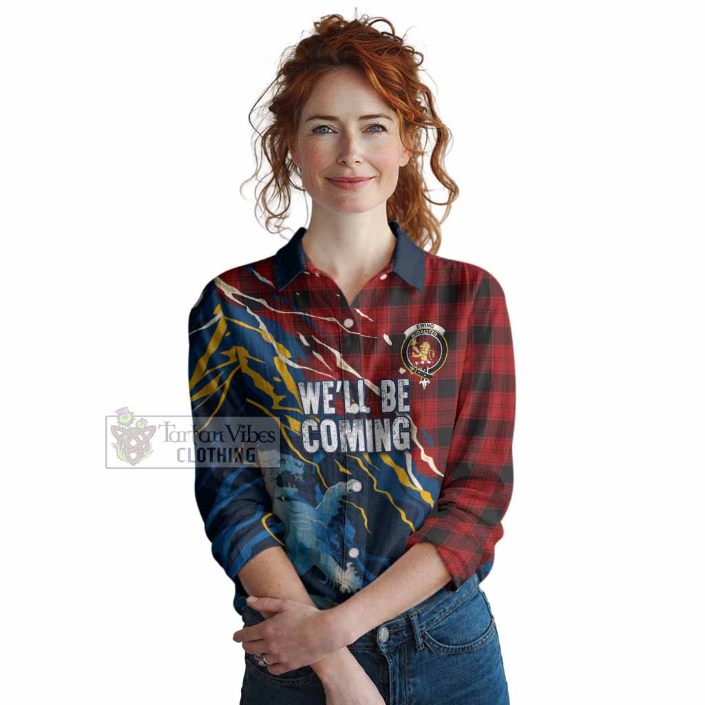 Ewing Scotland Tartan Women Casual Shirt WC2026 Football - We'll Be Coming