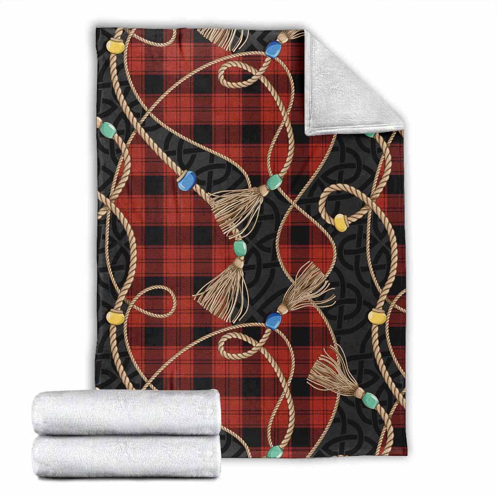 Ewing Scottish Tartan Twisted Ropes Stylized Blanket X-Large 59 x 79 inches 150 x 200 cm - Tartan Vibes Clothing