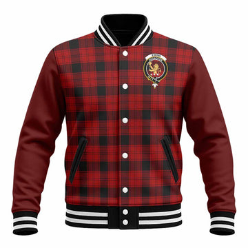 Ewing Tartan Accent Baseball Jacket with Family Crest