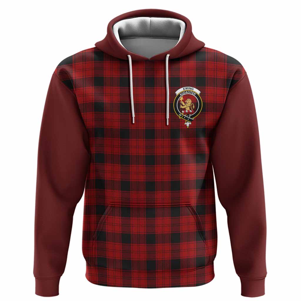 Ewing Tartan Accent Hoodie with Family Crest