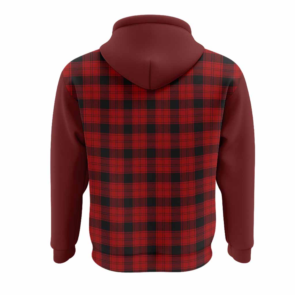 Ewing Tartan Accent Hoodie with Family Crest