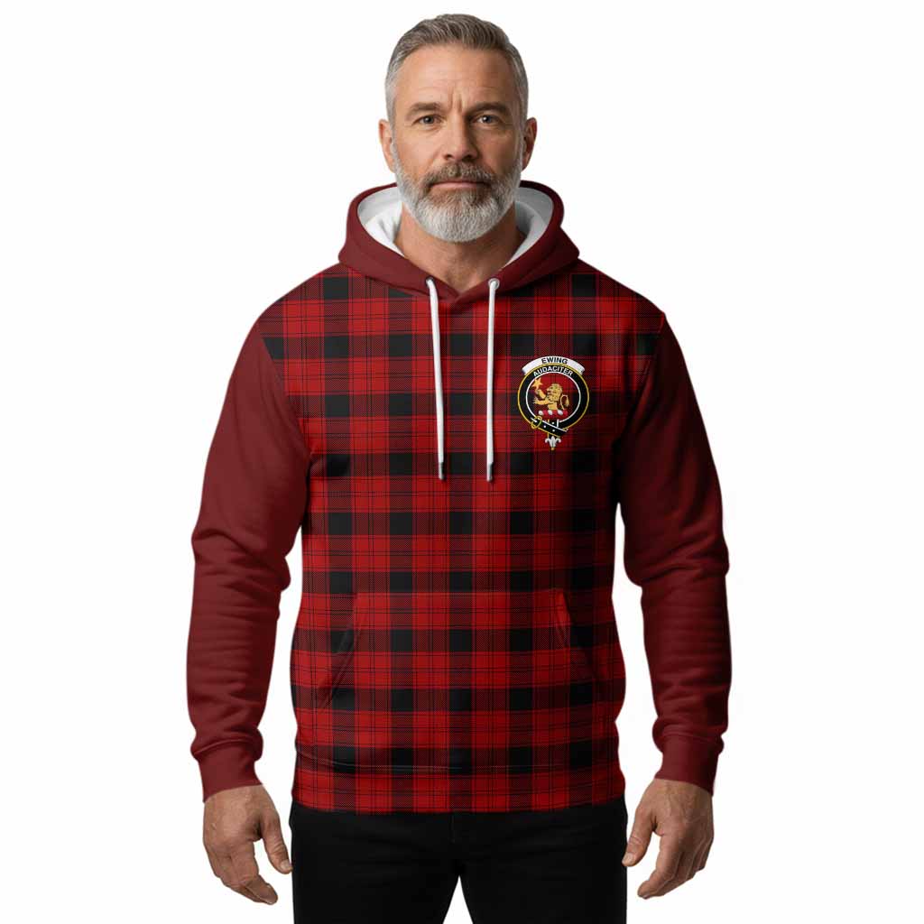 Ewing Tartan Accent Hoodie with Family Crest