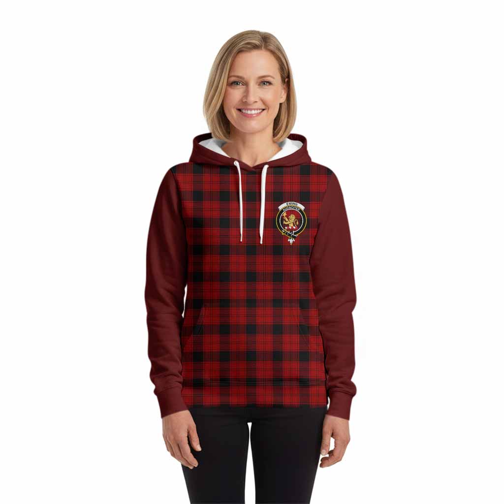 Ewing Tartan Accent Hoodie with Family Crest