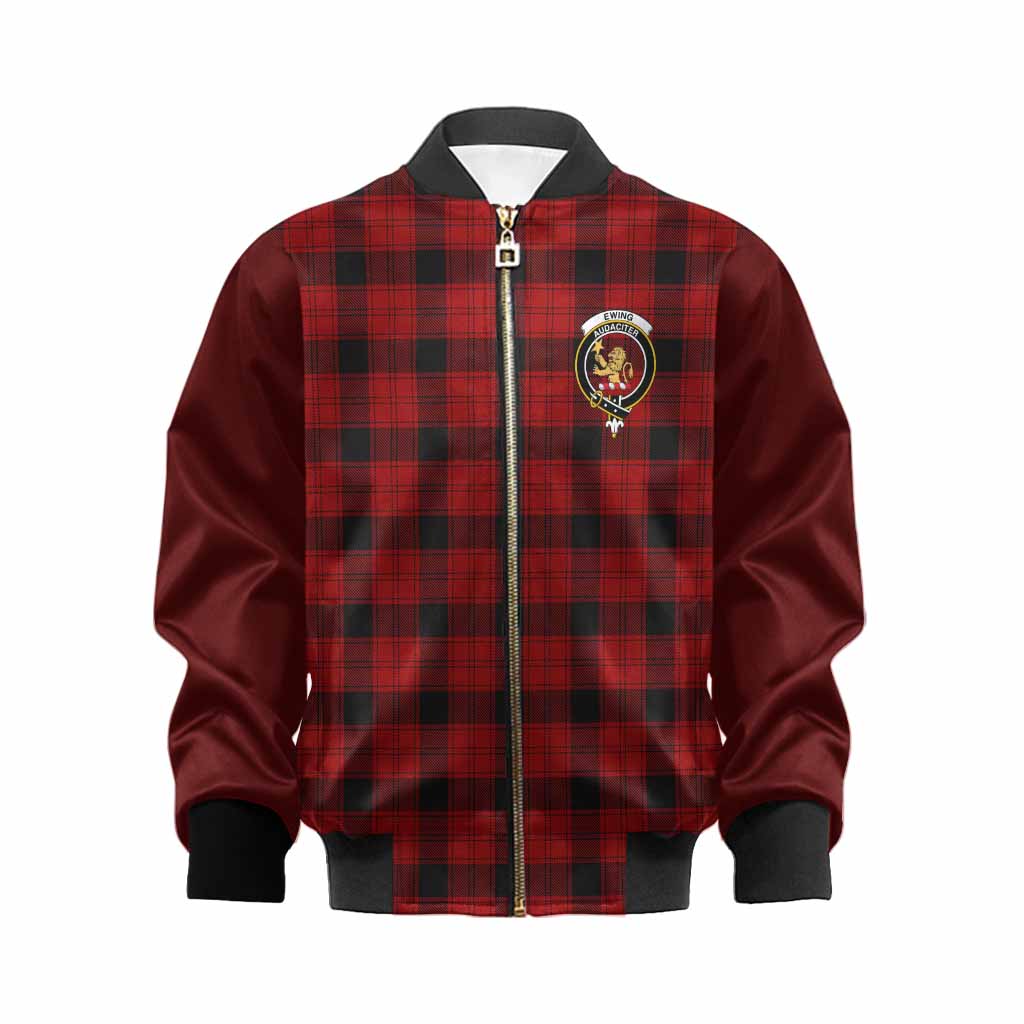 Ewing Tartan Accent Kid Bomber Jacket with Family Crest