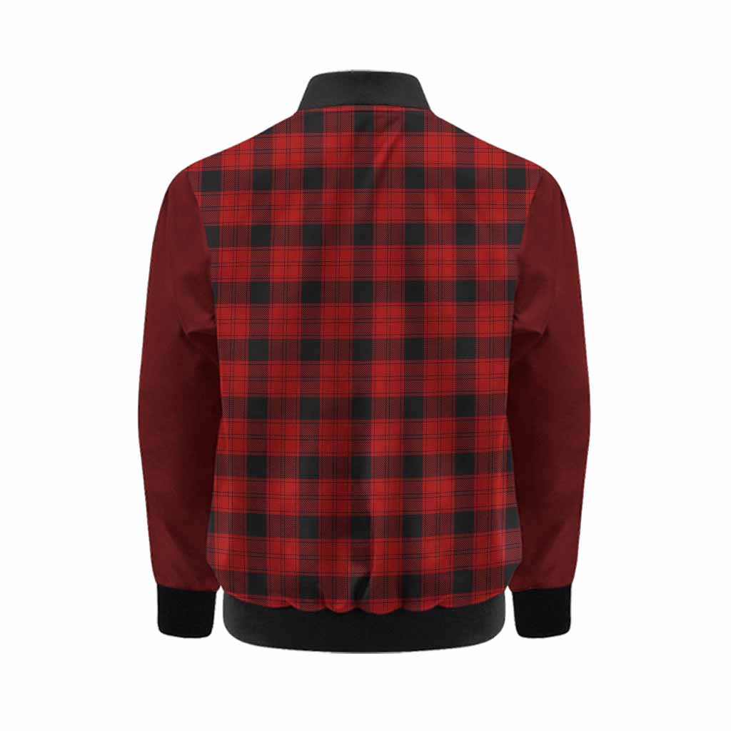 Ewing Tartan Accent Kid Bomber Jacket with Family Crest