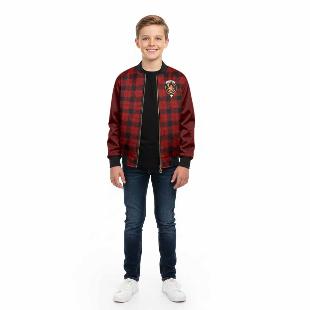 Ewing Tartan Accent Kid Bomber Jacket with Family Crest