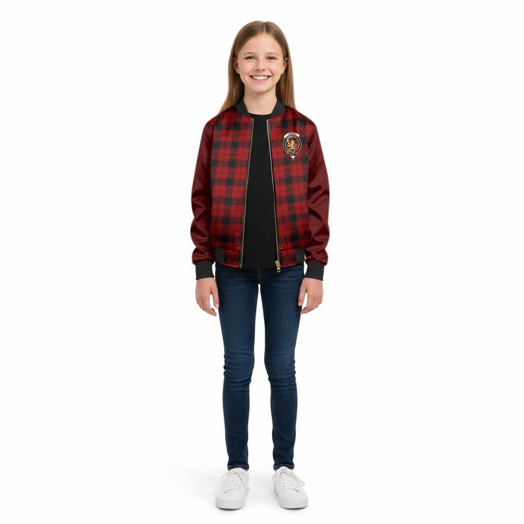 Ewing Tartan Accent Kid Bomber Jacket with Family Crest